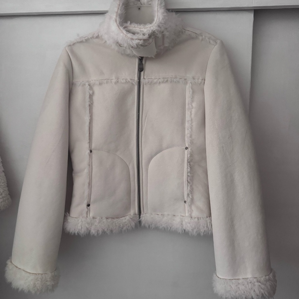 NWOT Bebe jacket women XS cream color - Picture 9 of 11
